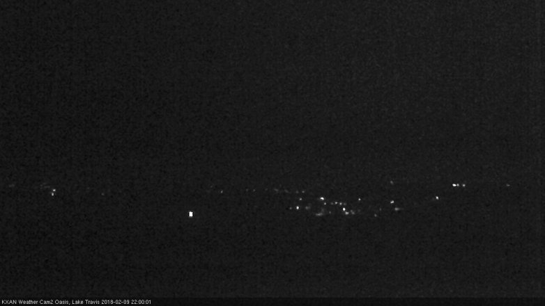 Lake Travis webcam, February 9, 2018 9:10 PM CT