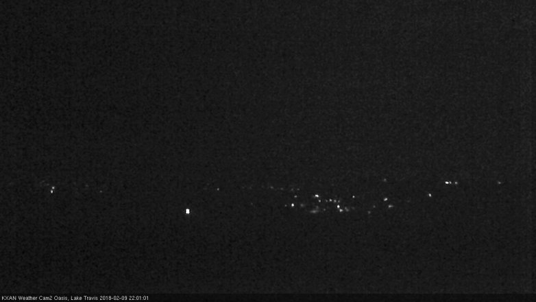 Lake Travis webcam, February 9, 2018 9:15 PM CT