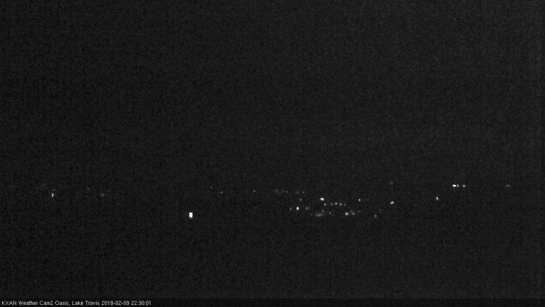 Lake Travis webcam, February 9, 2018 9:35 PM CT