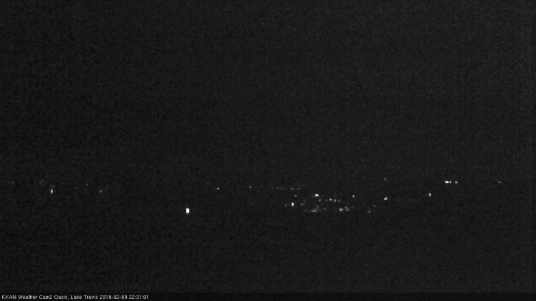 Lake Travis webcam, February 9, 2018 9:45 PM CT