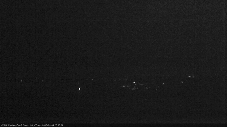 Lake Travis webcam, February 9, 2018 10:35 PM CT
