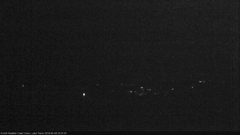 Lake Travis webcam, February 9, 2018 10:55 PM CT