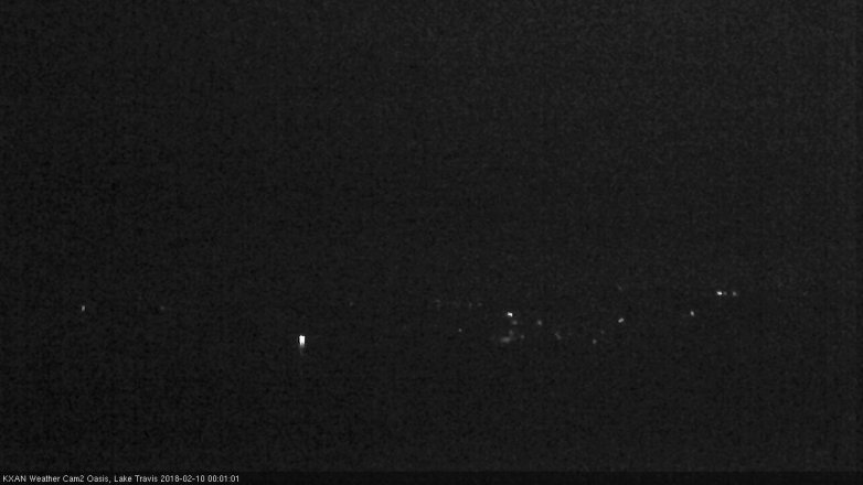 Lake Travis webcam, February 9, 2018 11:10 PM CT