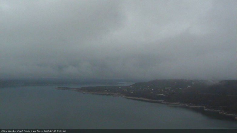 Lake Travis webcam, February 10, 2018 9:00 AM CT