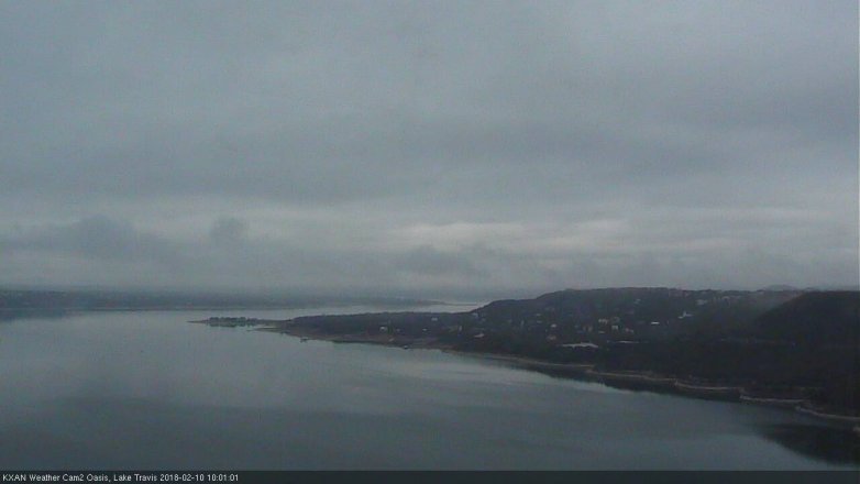 Lake Travis webcam, February 10, 2018 9:10 AM CT