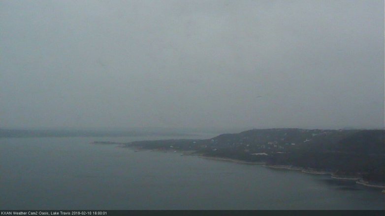 Lake Travis webcam, February 10, 2018 3:25 PM CT