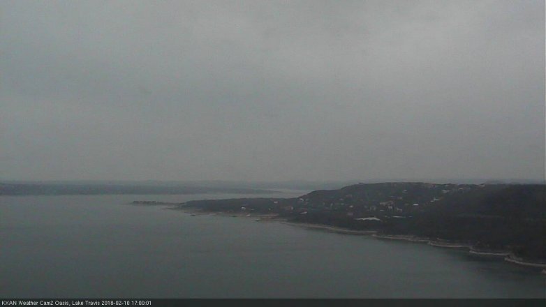 Lake Travis webcam, February 10, 2018 4:15 PM CT