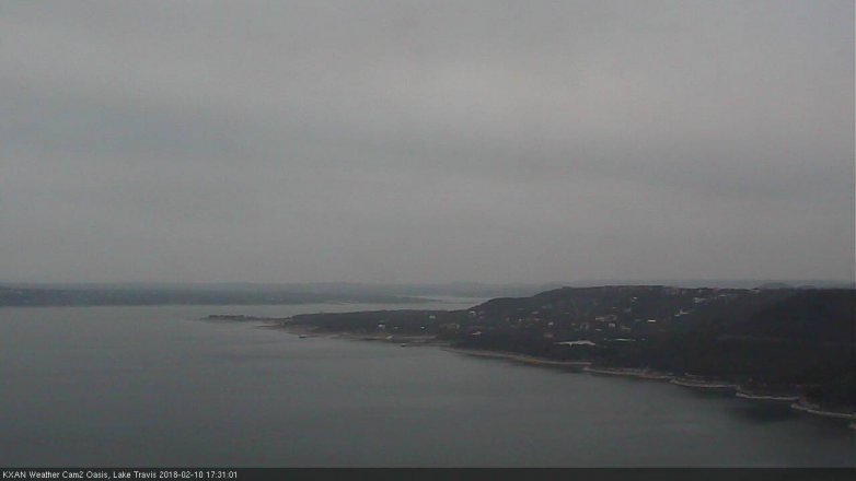 Lake Travis webcam, February 10, 2018 4:40 PM CT