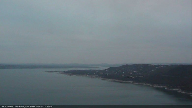 Lake Travis webcam, February 10, 2018 5:15 PM CT