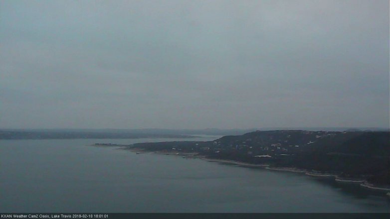 Lake Travis webcam, February 10, 2018 5:20 PM CT