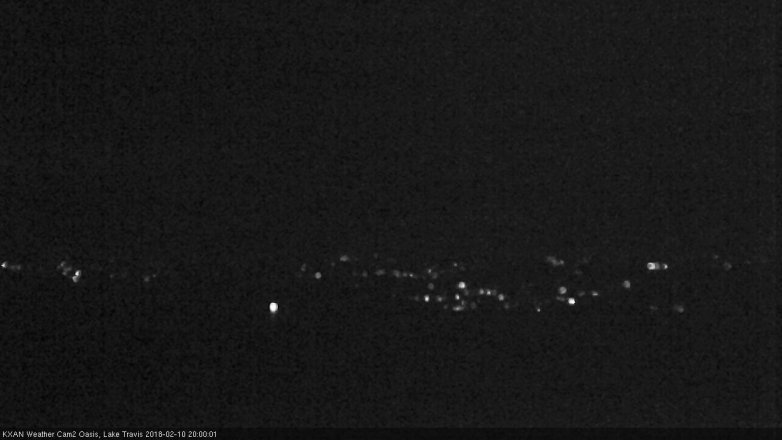 Lake Travis webcam, February 10, 2018 7:25 PM CT