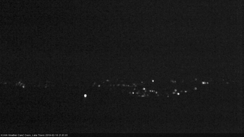 Lake Travis webcam, February 10, 2018 8:30 PM CT