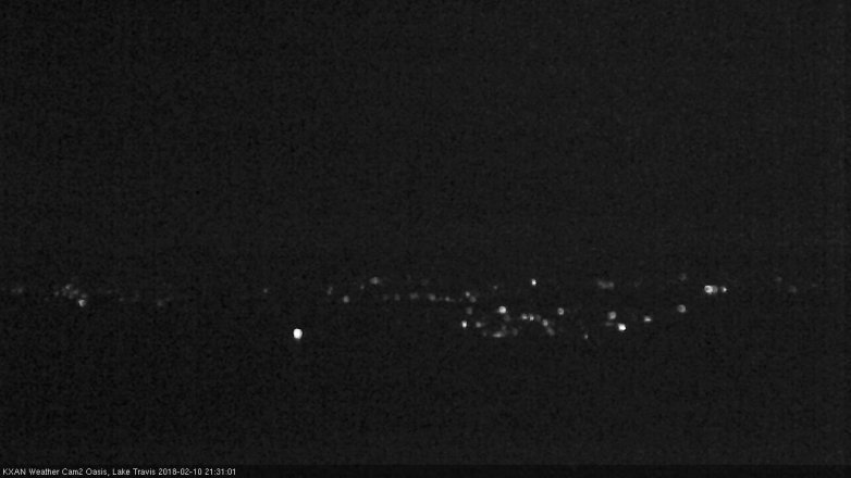 Lake Travis webcam, February 10, 2018 8:50 PM CT