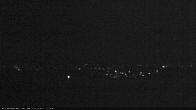 Lake Travis webcam, February 10, 2018 9:05 PM CT