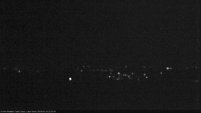 Lake Travis webcam, February 10, 2018 10:00 PM CT