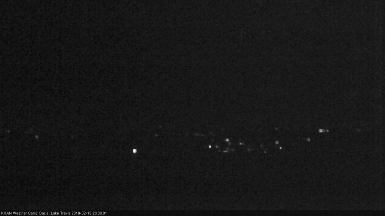 Lake Travis webcam, February 10, 2018 10:55 PM CT