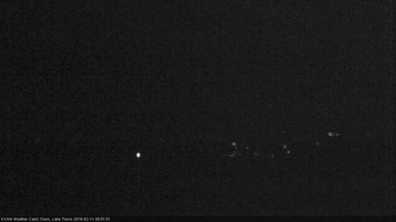 Lake Travis webcam, February 10, 2018 11:10 PM CT