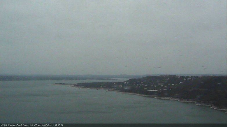 Lake Travis webcam, February 11, 2018 9:00 AM CT