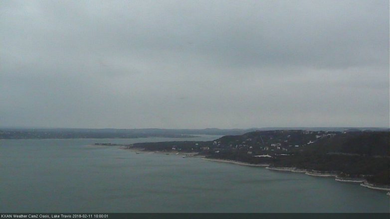 Lake Travis webcam, February 11, 2018 9:10 AM CT