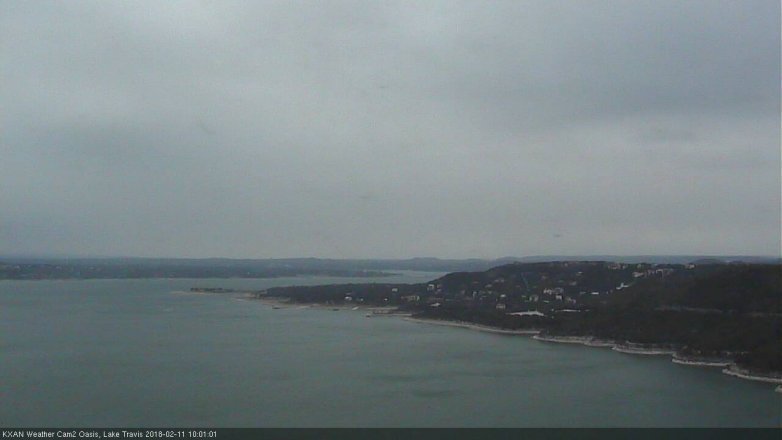 Lake Travis webcam, February 11, 2018 9:30 AM CT