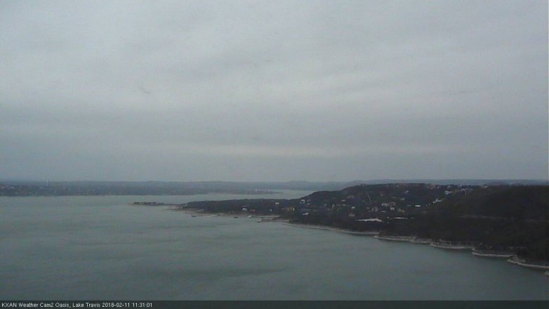 Lake Travis webcam, February 11, 2018 10:40 AM CT