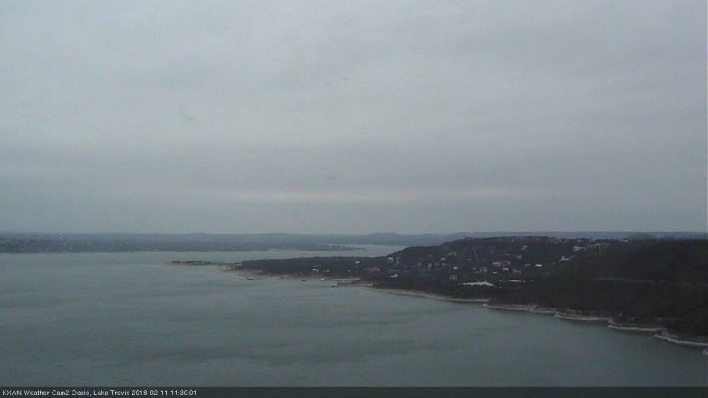 Lake Travis webcam, February 11, 2018 10:55 AM CT
