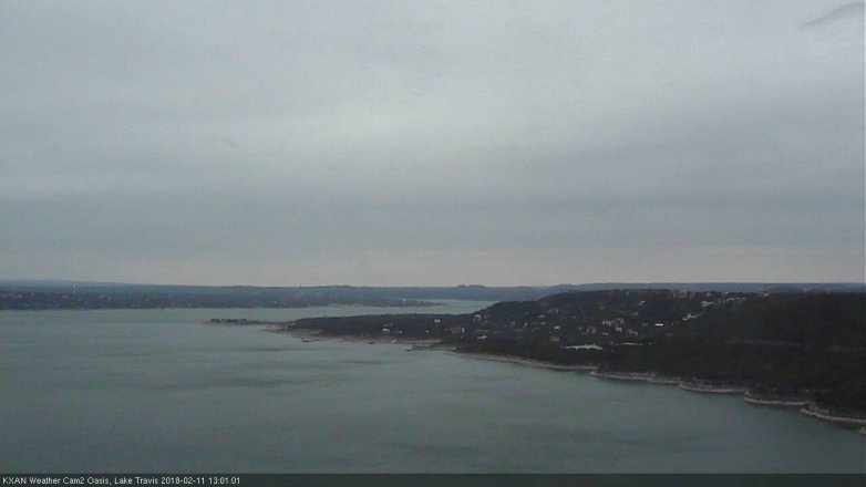 Lake Travis webcam, February 11, 2018 12:20 PM CT