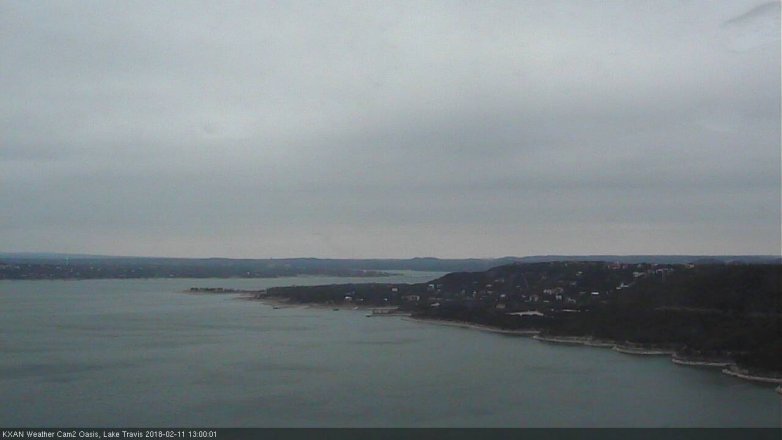 Lake Travis webcam, February 11, 2018 12:30 PM CT