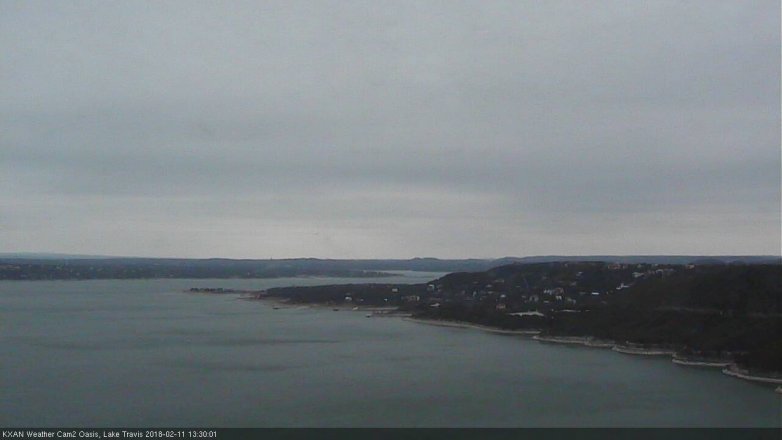 Lake Travis webcam, February 11, 2018 12:55 PM CT