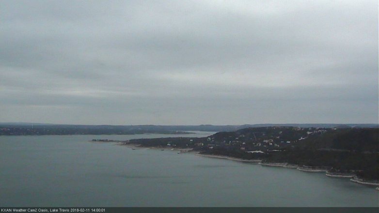 Lake Travis webcam, February 11, 2018 1:25 PM CT