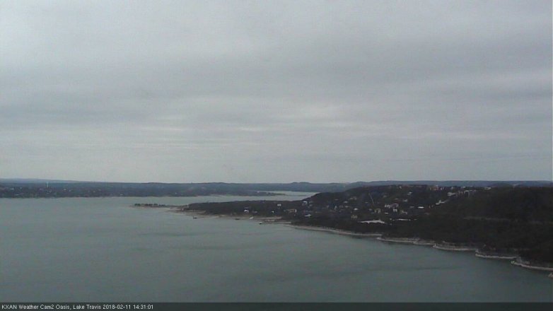 Lake Travis webcam, February 11, 2018 1:40 PM CT