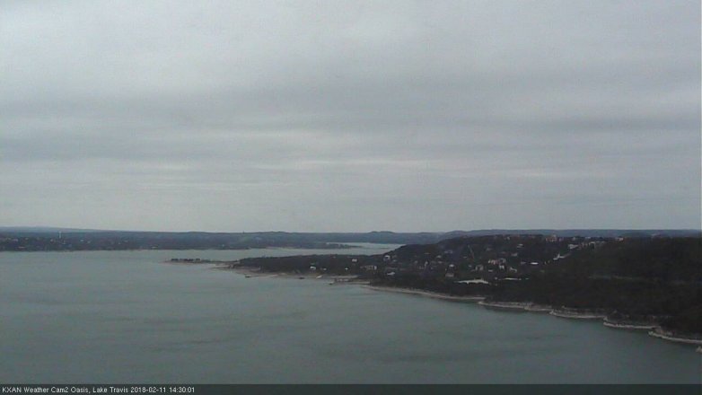 Lake Travis webcam, February 11, 2018 1:50 PM CT