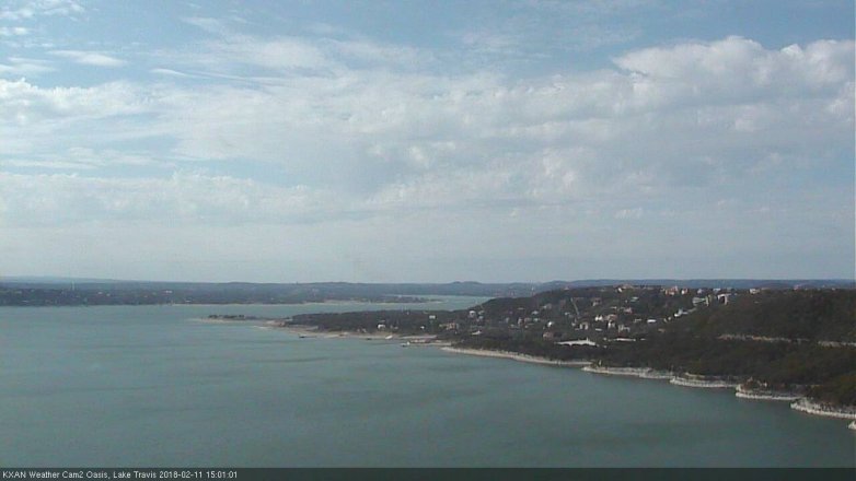 Lake Travis webcam, February 11, 2018 2:20 PM CT