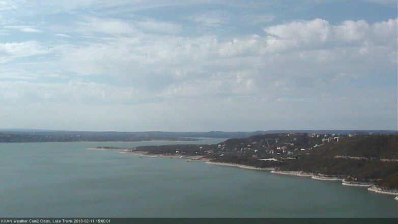 Lake Travis webcam, February 11, 2018 2:25 PM CT