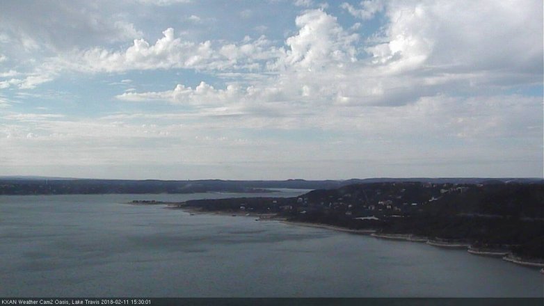 Lake Travis webcam, February 11, 2018 2:45 PM CT