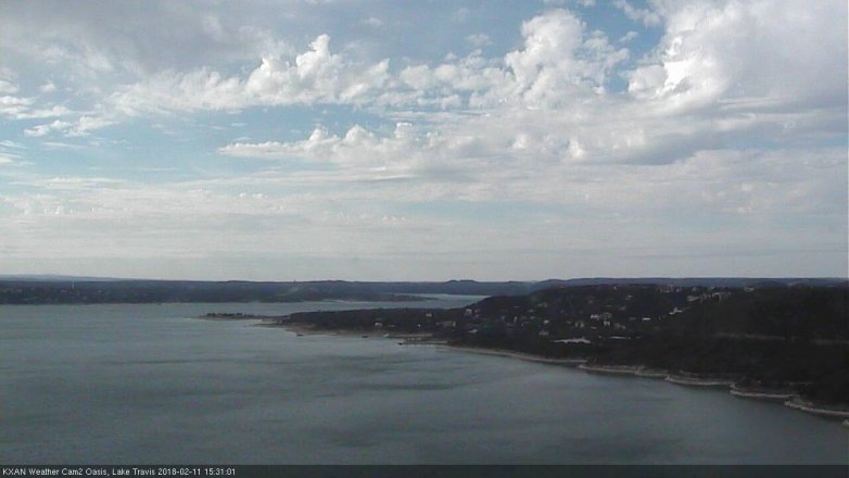 Lake Travis webcam, February 11, 2018 2:50 PM CT