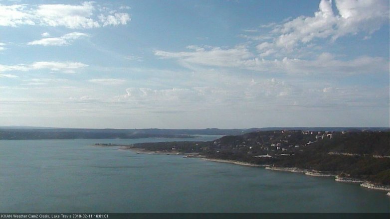 Lake Travis webcam, February 11, 2018 3:10 PM CT