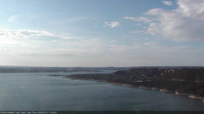 Lake Travis webcam, February 11, 2018 4:20 PM CT
