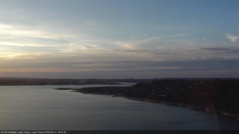 Lake Travis webcam, February 11, 2018 5:10 PM CT