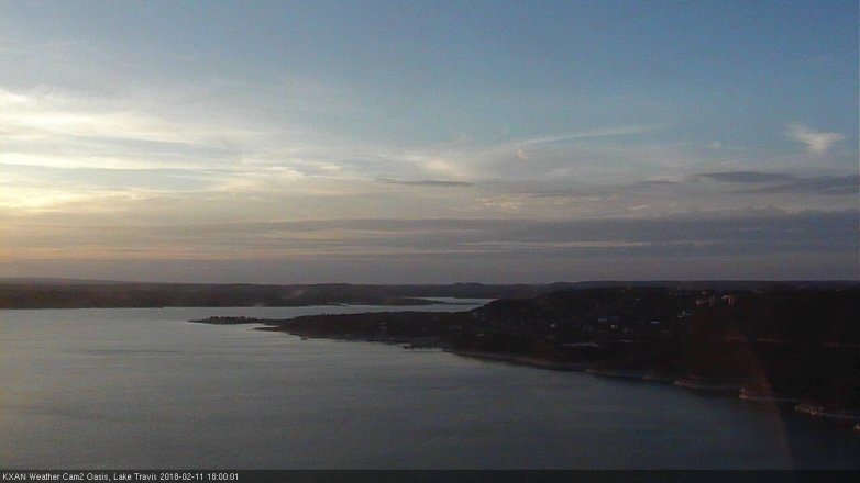 Lake Travis webcam, February 11, 2018 5:30 PM CT