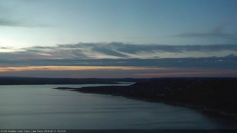 Lake Travis webcam, February 11, 2018 5:35 PM CT