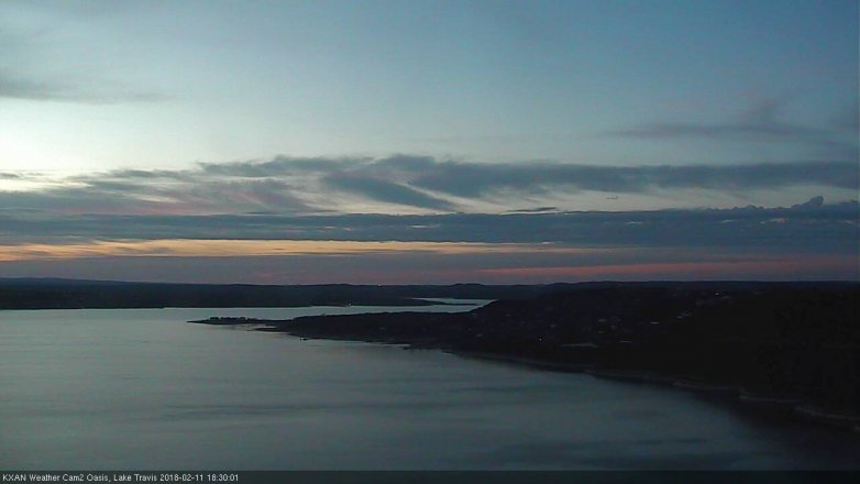 Lake Travis webcam, February 11, 2018 5:50 PM CT