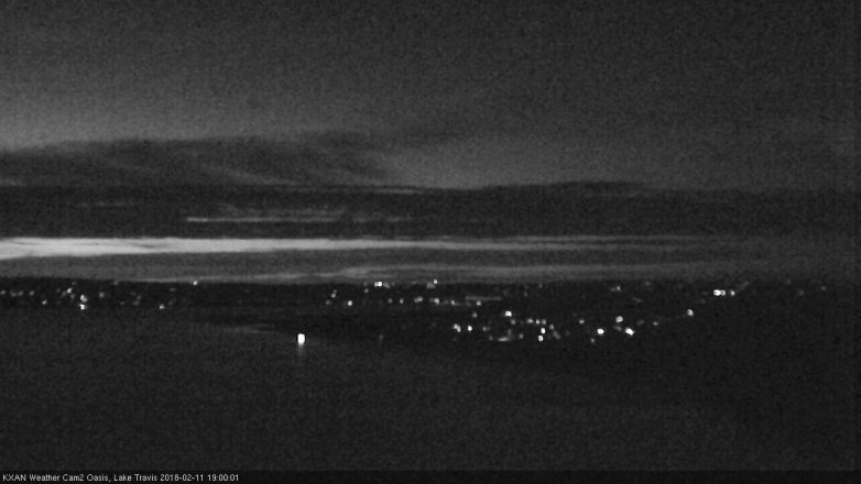 Lake Travis webcam, February 11, 2018 6:15 PM CT
