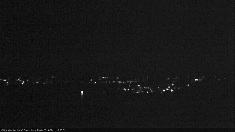 Lake Travis webcam, February 11, 2018 6:35 PM CT