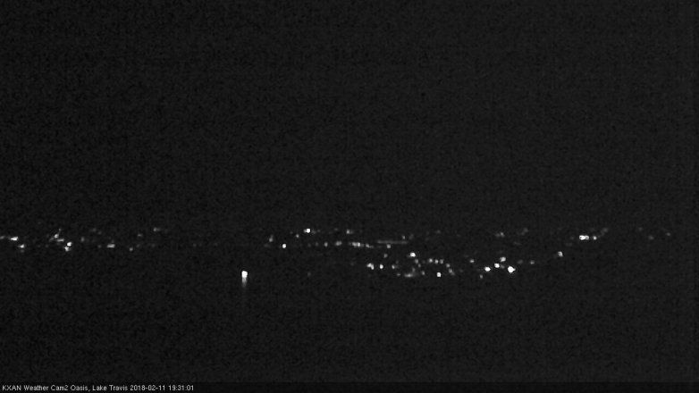 Lake Travis webcam, February 11, 2018 6:45 PM CT