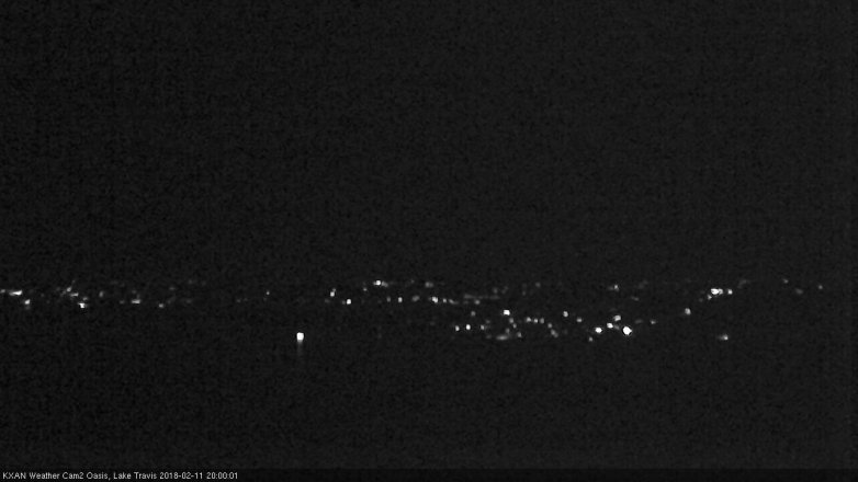Lake Travis webcam, February 11, 2018 7:25 PM CT