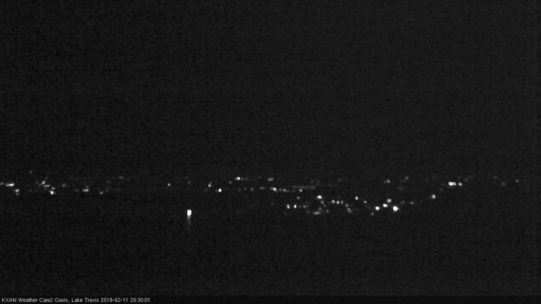 Lake Travis webcam, February 11, 2018 7:35 PM CT