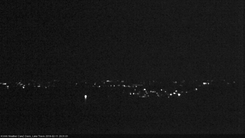 Lake Travis webcam, February 11, 2018 7:40 PM CT