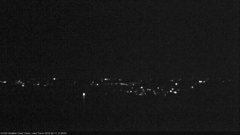 Lake Travis webcam, February 11, 2018 8:20 PM CT