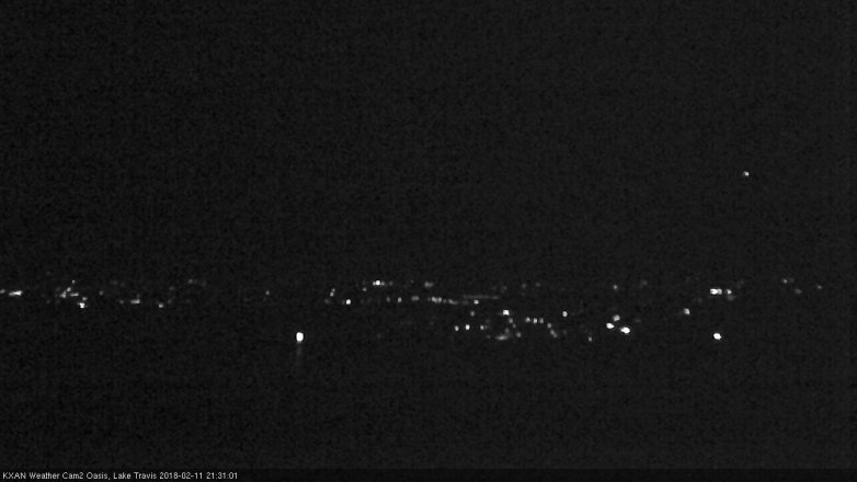 Lake Travis webcam, February 11, 2018 8:40 PM CT